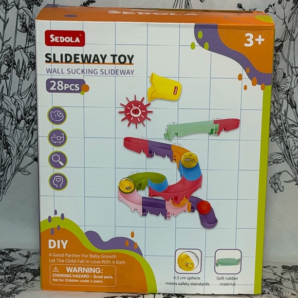 Other - Kids Slideway Toy - Colorful Wall Sucking Slideway (Multi-color)